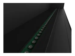 Lareira embutida a vapor Invapo Inside 2200 - Chama multicolorida, efeito 3D e controle por aplicativo, tanque de 2,4 l - 220 cm Preto