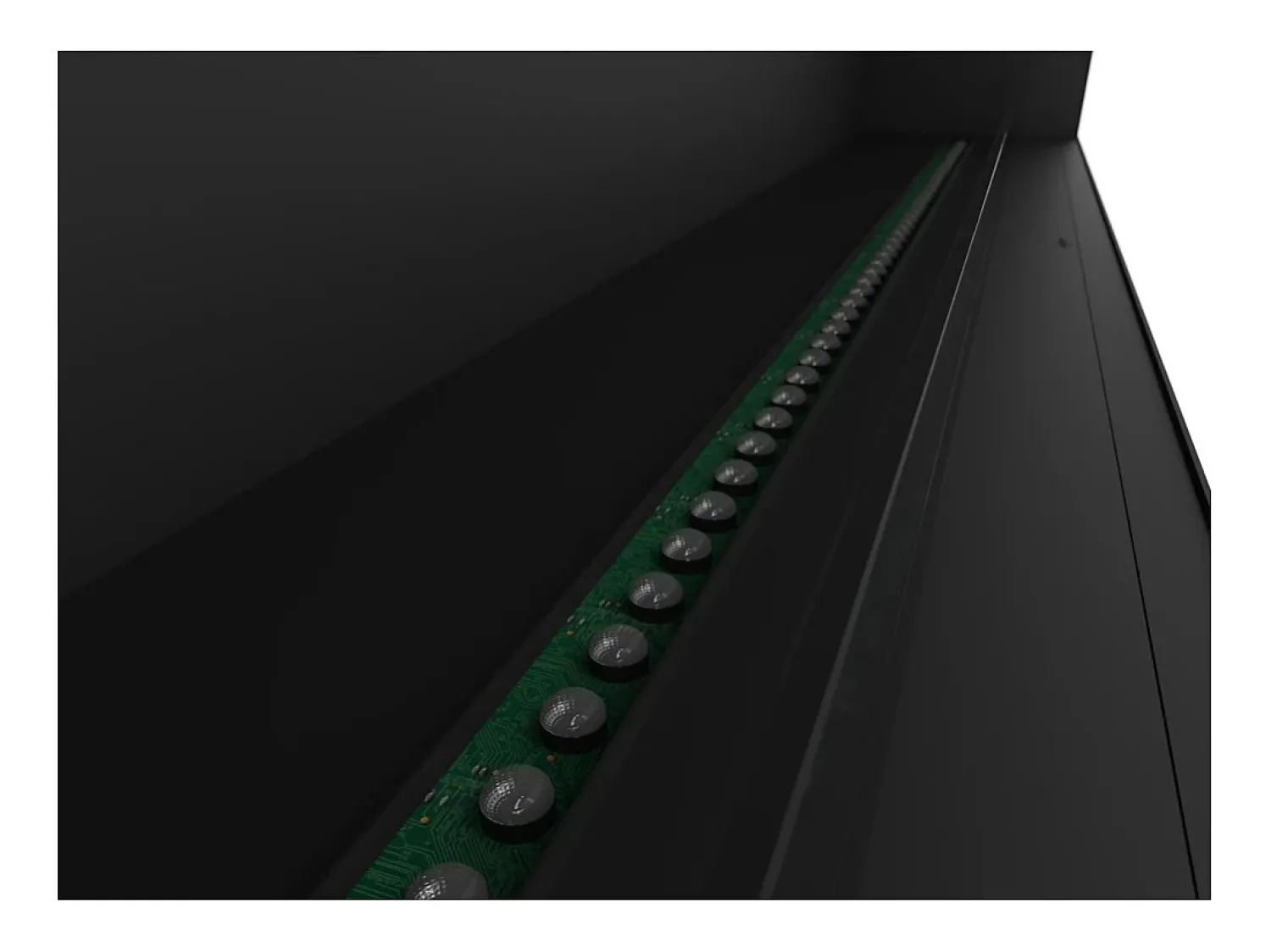 Lareira embutida a vapor Invapo Inside 2200 - Chama multicolorida, efeito 3D e controle por aplicativo, tanque de 2,4 l - 220 cm Preto