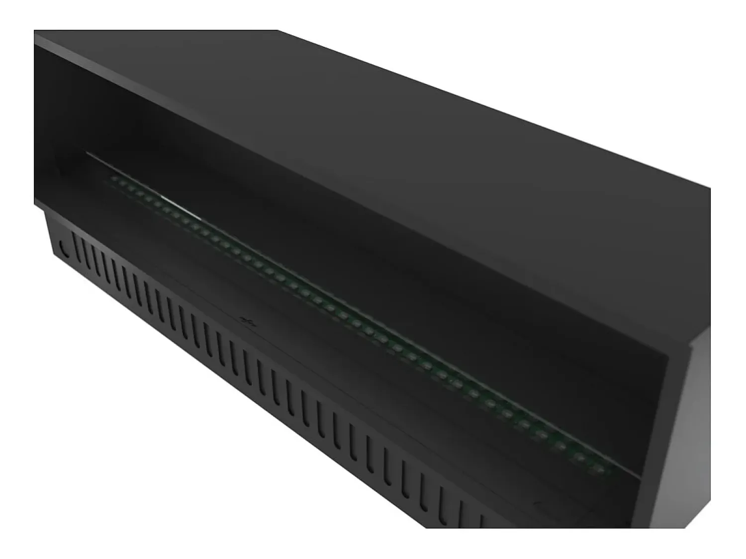 Lareira* Lareira embutida a vapor Invapo Inside 1800 - Chama multicolorida, efeito 3D e controle por aplicativo, tanque de 3,6 l - 183 cm Preto