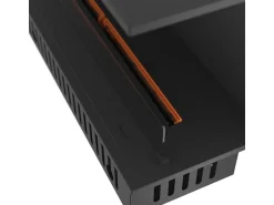 Lareira| Lareira embutida a vapor Inside C1800 com chama multicolorida, efeito 3D e controle por aplicativo, tanque de 3,6 l - 180 cm Preto