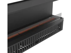 Lareira| Lareira embutida a vapor Inside C1800 com chama multicolorida, efeito 3D e controle por aplicativo, tanque de 3,6 l - 180 cm Preto