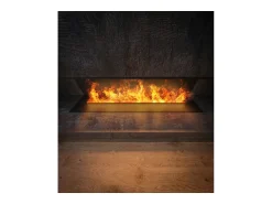 Lareira| Lareira embutida a vapor Inside C1800 com chama multicolorida, efeito 3D e controle por aplicativo, tanque de 3,6 l - 180 cm Preto