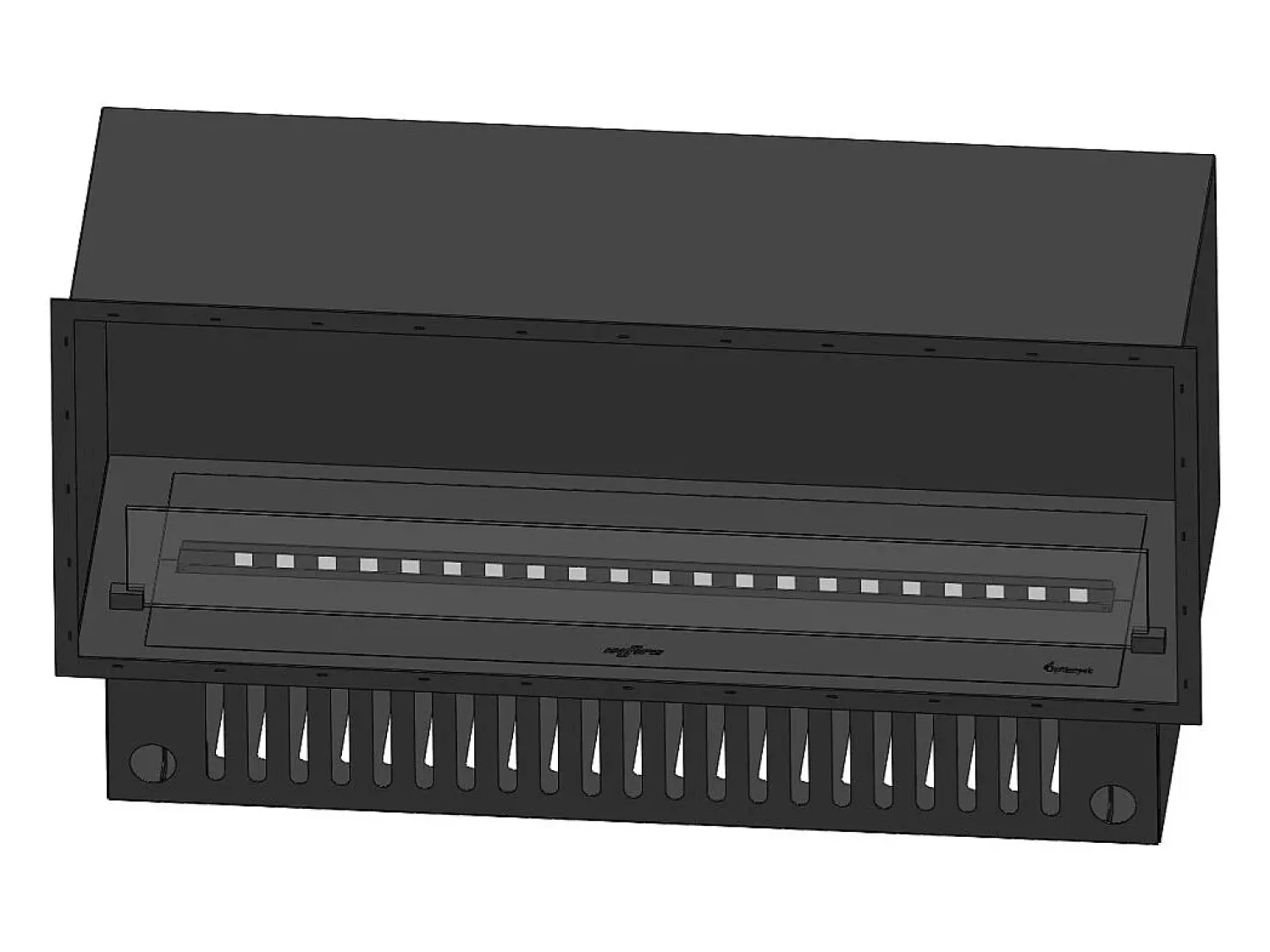 Clearance Lareira embutida a vapor Invapo Inside 1200 - Chama multicolorida, efeito 3D e controle por aplicativo, tanque de 2,4 l - Recarga automática de 123 cm Preto