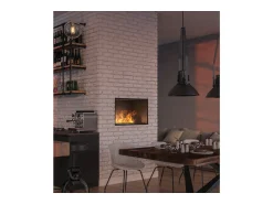 Lareira| Lareira embutida a vapor Invapo Inside 800 - Chama multicolorida, efeito 3D e controle por aplicativo, tanque de 1,2 l - 835 cm Preto
