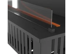 Lareira| Lareira embutida a vapor Inside C1200 com chama multicolorida, efeito 3D e controle por aplicativo, tanque de 2,4 l - recarga automática de 120 cm Preto
