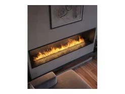 Sale Lareira embutida a vapor Invapo Inside 1800 - Chama multicolorida, efeito 3D e controle por aplicativo, tanque de 3,6 l - Recarga automática de 183 cm Preto