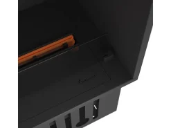 Lareira| Lareira embutida a vapor Corner L1200 com chama multicolorida, efeito 3D e controle por aplicativo, tanque de 2,4 l - recarga automática de 120 cm Preto