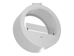 Lareira| Lareira suspensa a bioetanol Incyrcle Slim de 2 lados no teto - Biolareira de design redondo com fachada dupla aberta d.70cm branca Branco