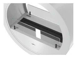 Lareira| Lareira suspensa a bioetanol Incyrcle Slim de 2 lados no teto - Biolareira de design redondo com fachada dupla aberta d.70cm branca Branco