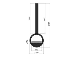 Lareira| Lareira suspensa a bioetanol Incyrcle Slim de 2 lados no teto - Biolareira de design redondo com fachada dupla aberta d.70cm branca Branco