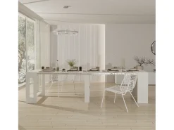 Consola* LAURA - Mesa de consola, 51,6 cm de profundidade / 3 m de comprimento - para 12 pessoas Branco