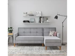 Hot Loft24 Lilly | Sofá-cama com arrumação Cinzento claro