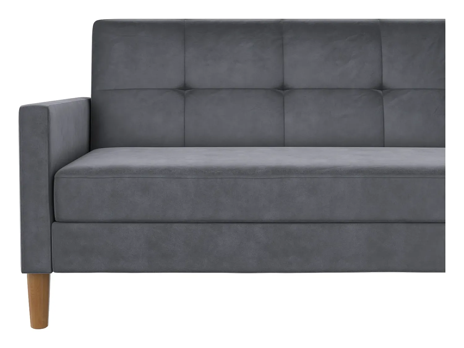 Sofá*Loft24 Lilly | Sofá-cama com arrumação Cinza antracite