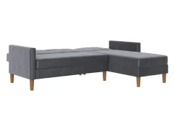 Sofá*Loft24 Lilly | Sofá-cama com arrumação Cinza antracite