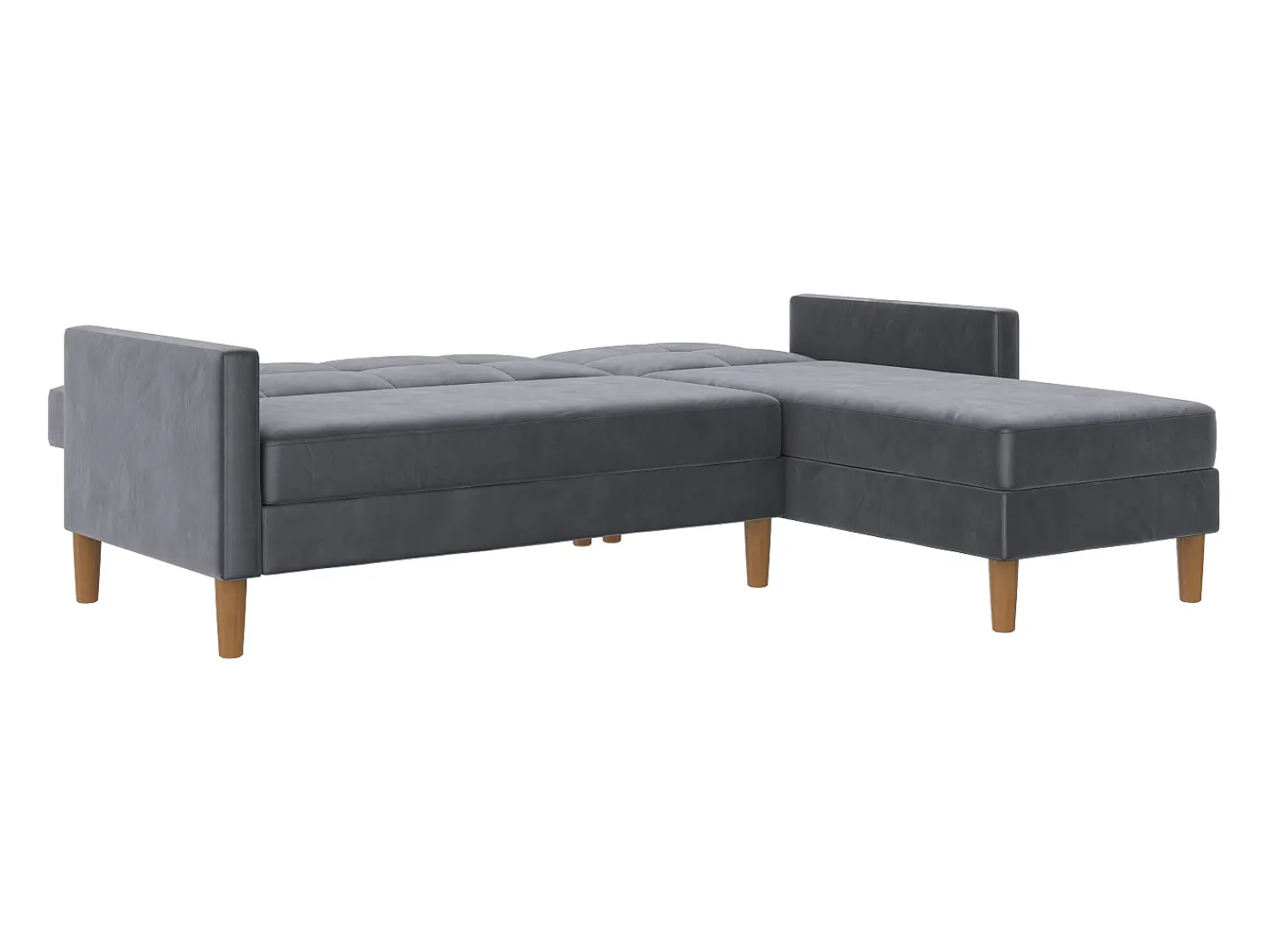 Sofá*Loft24 Lilly | Sofá-cama com arrumação Cinza antracite