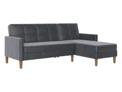 Sofá*Loft24 Lilly | Sofá-cama com arrumação Cinza antracite