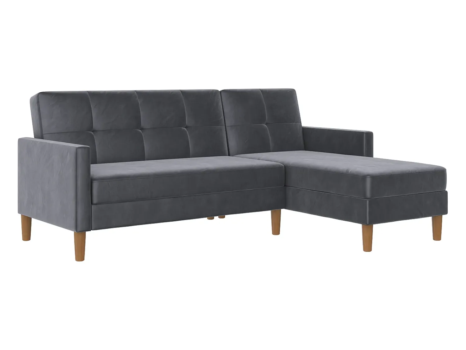 Sofá*Loft24 Lilly | Sofá-cama com arrumação Cinza antracite