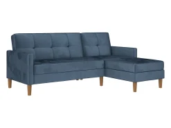 Discount Loft24 Lilly | Sofá-cama com arrumação Azul