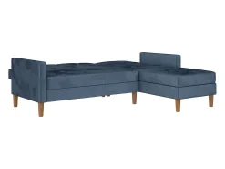Discount Loft24 Lilly | Sofá-cama com arrumação Azul