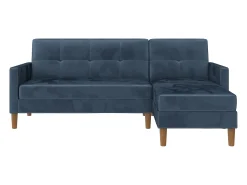 Discount Loft24 Lilly | Sofá-cama com arrumação Azul