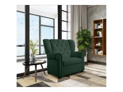 Poltrona*Loft24 Lillyse | Cadeira de balanço com função giratória em veludo Verde