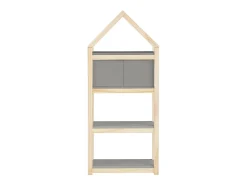 Discount Loft24 Linha Square | Estante 2 Cestos Nature Cinzento