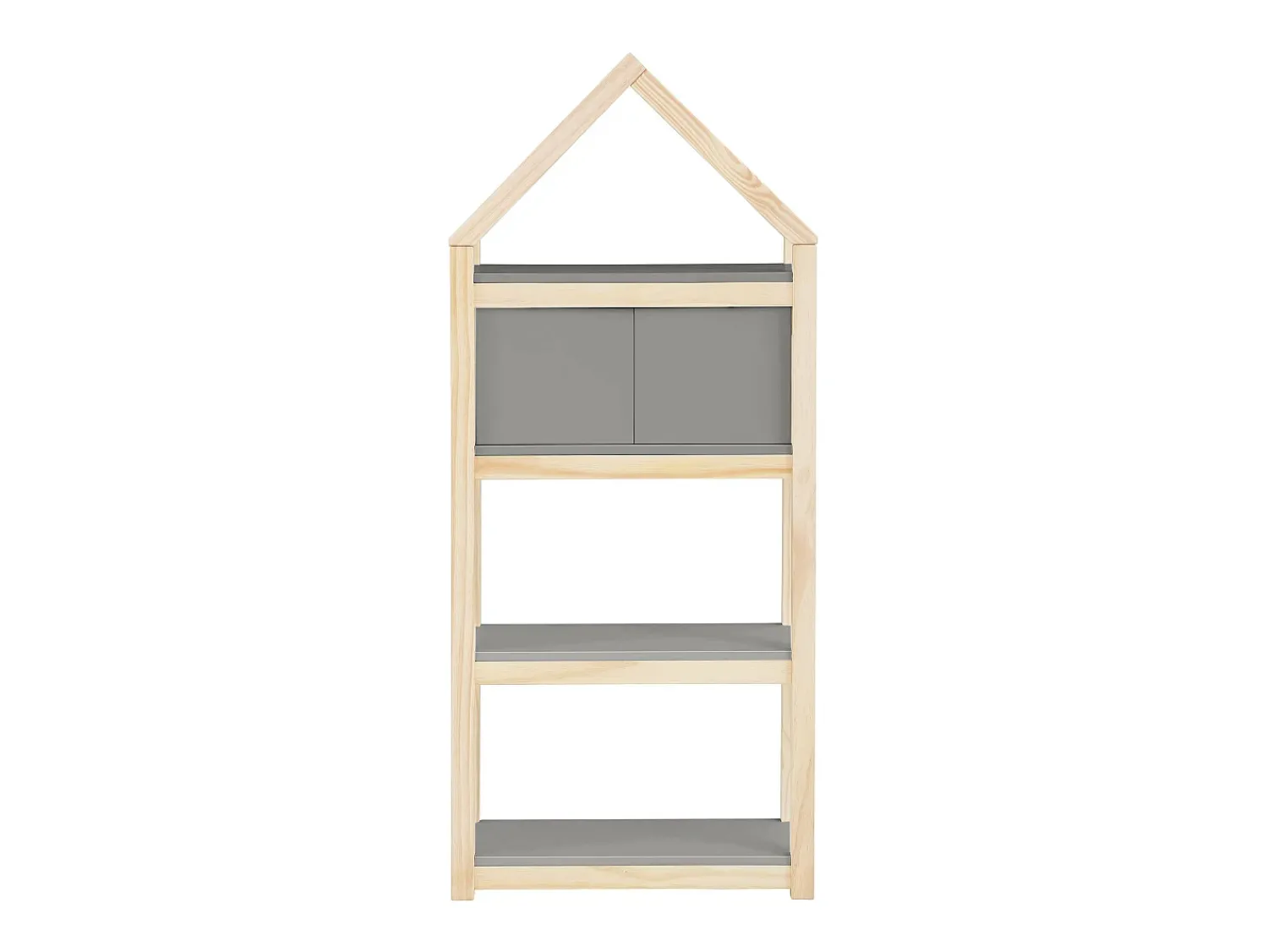 Discount Loft24 Linha Square | Estante 2 Cestos Nature Cinzento