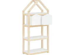 Loft24 Linha Square | Estante 2 Cestos Nature^ Biblioteca