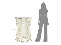 Mesa De Apoio| LINHAS PORTA TELEFONE 4 CM 50X50X100 Dourado