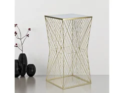 Mesa De Apoio| LINHAS PORTA TELEFONE 4 CM 50X50X100 Dourado