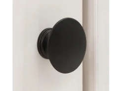 Móvel De Tv|Loft24 Loki | Armário baixo com 2 portas e 1 prateleira de vidro em pinho Branco