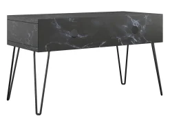 Móvel De Tv|Novogratz Loki | Armário expositor com 1 porta e 2 gavetas em pinho branco Preto