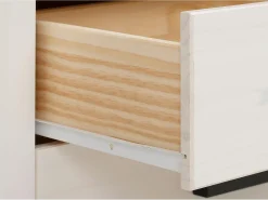 Vitrina*Loft24 Loki | Vitrina com 1 Porta e 2 Gavetas em Pinho Branco