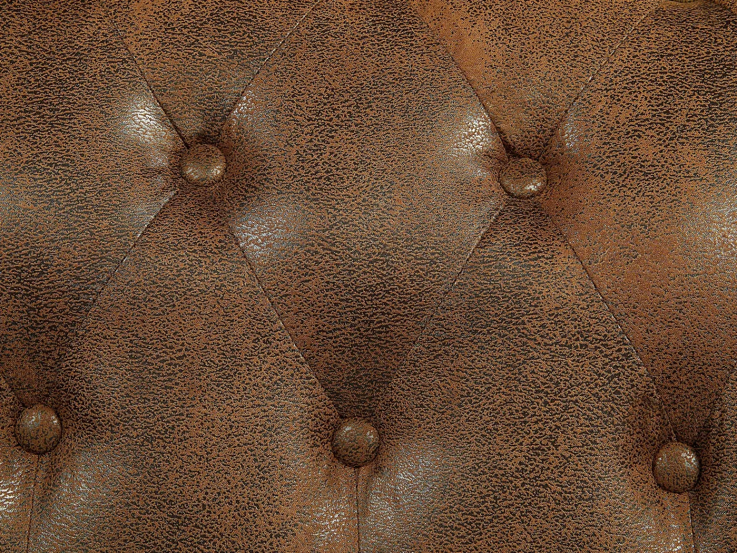 Best Vente-unique Lote 2 cadeirões em microfibra envelhecida CHESTERFIELD Castanho