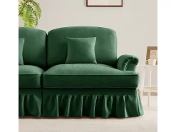 DripeX Lote 2 Sofás Chenille 2 Lugares - Capa Removível e 4 Almofadas - 194x83.5x93cm -^ Sofá