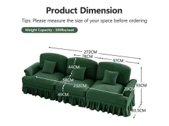 DripeX Lote 2 Sofás Modulares Chenille 2+3 Lugares - Capa Removível e 5 Almofadas - 58cm Prof. -^ Sofá