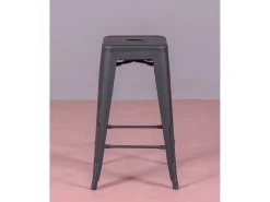 Banco*Nest Dream Lote de 4 bancos de metal com 66 cm de altura - Bistro - Preto
