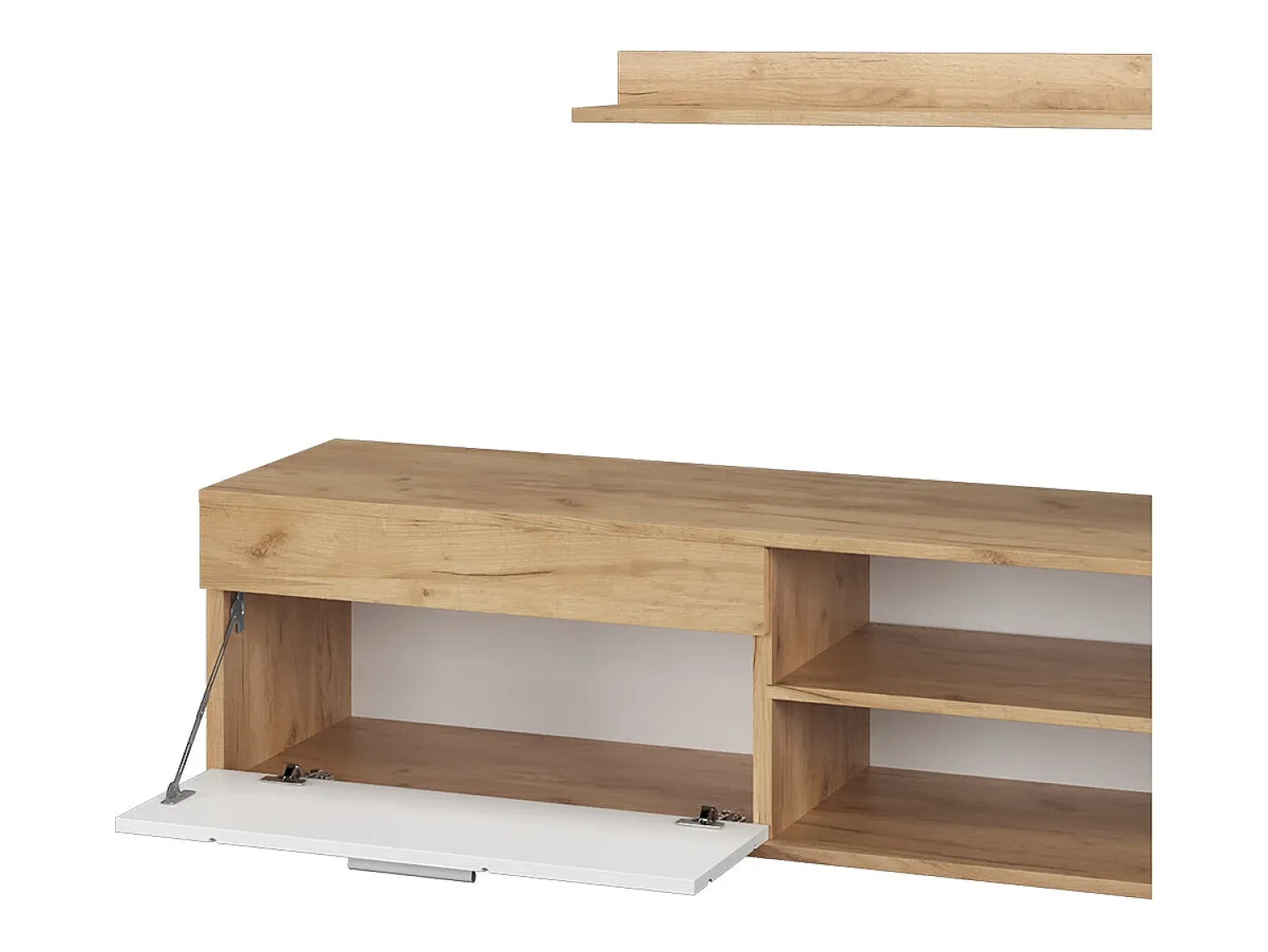Móvel De Tv*Vicco Lowboard & Regal carvalho goldkraft/branco 139.8x35.3x38.9 berno Natural escuro