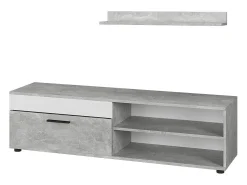 Móvel De Tv|Vicco Lowboard & Regal concreto/branco 139.8x35.3x38.9 berno Cinzento claro