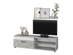 Móvel De Tv|Vicco Lowboard & Regal concreto/branco 139.8x35.3x38.9 berno Cinzento claro