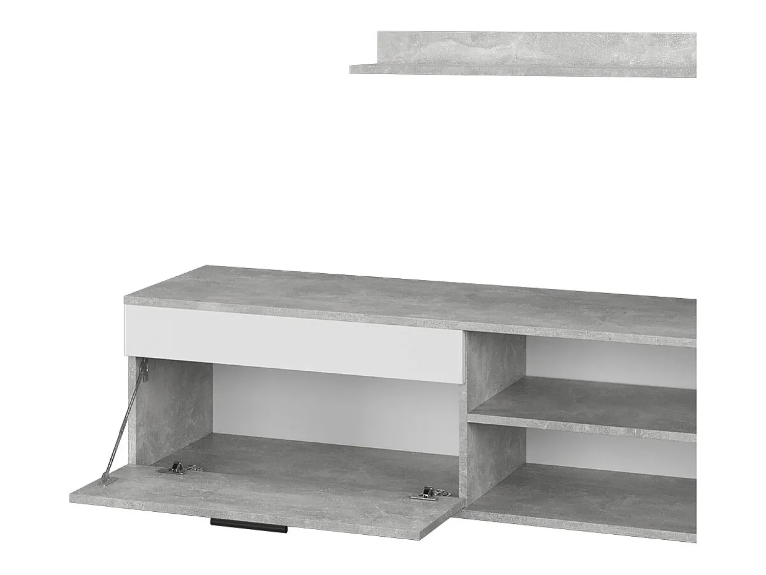 Móvel De Tv|Vicco Lowboard & Regal concreto/branco 139.8x35.3x38.9 berno Cinzento claro