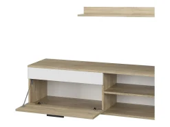 Vicco Lowboard & Regal sonoma/branco 139.8x35.3x38.9 berno^ Móvel De Tv