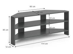 Vicco Lowboard antracite 114x36x45 Cinza antracite