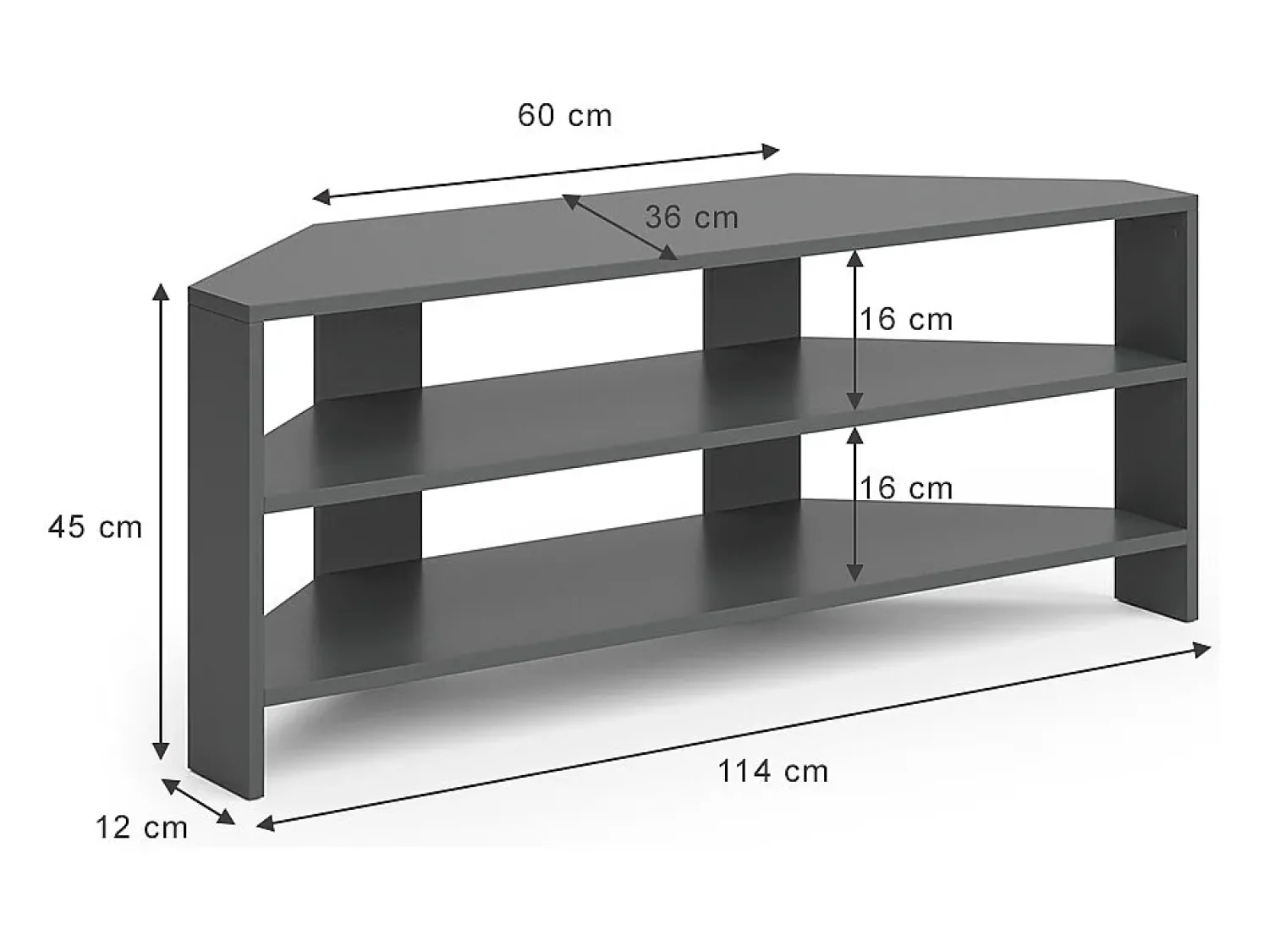 Vicco Lowboard antracite 114x36x45 Cinza antracite