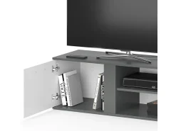 Móvel De Tv*Vicco Lowboard antracite 155x40x41 novelli Cinza antracite