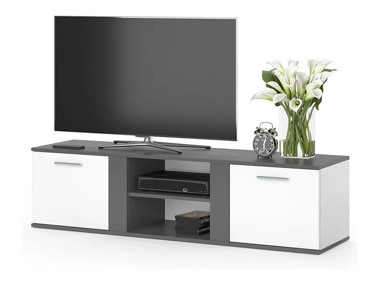 Móvel De Tv*Vicco Lowboard antracite 155x40x41 novelli Cinza antracite