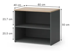 Vicco Lowboard antracite/sonoma 60x40x50 wido Cinza antracite