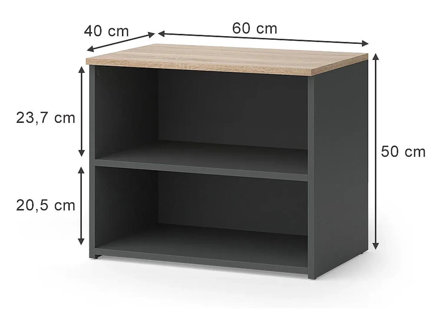 Vicco Lowboard antracite/sonoma 60x40x50 wido Cinza antracite
