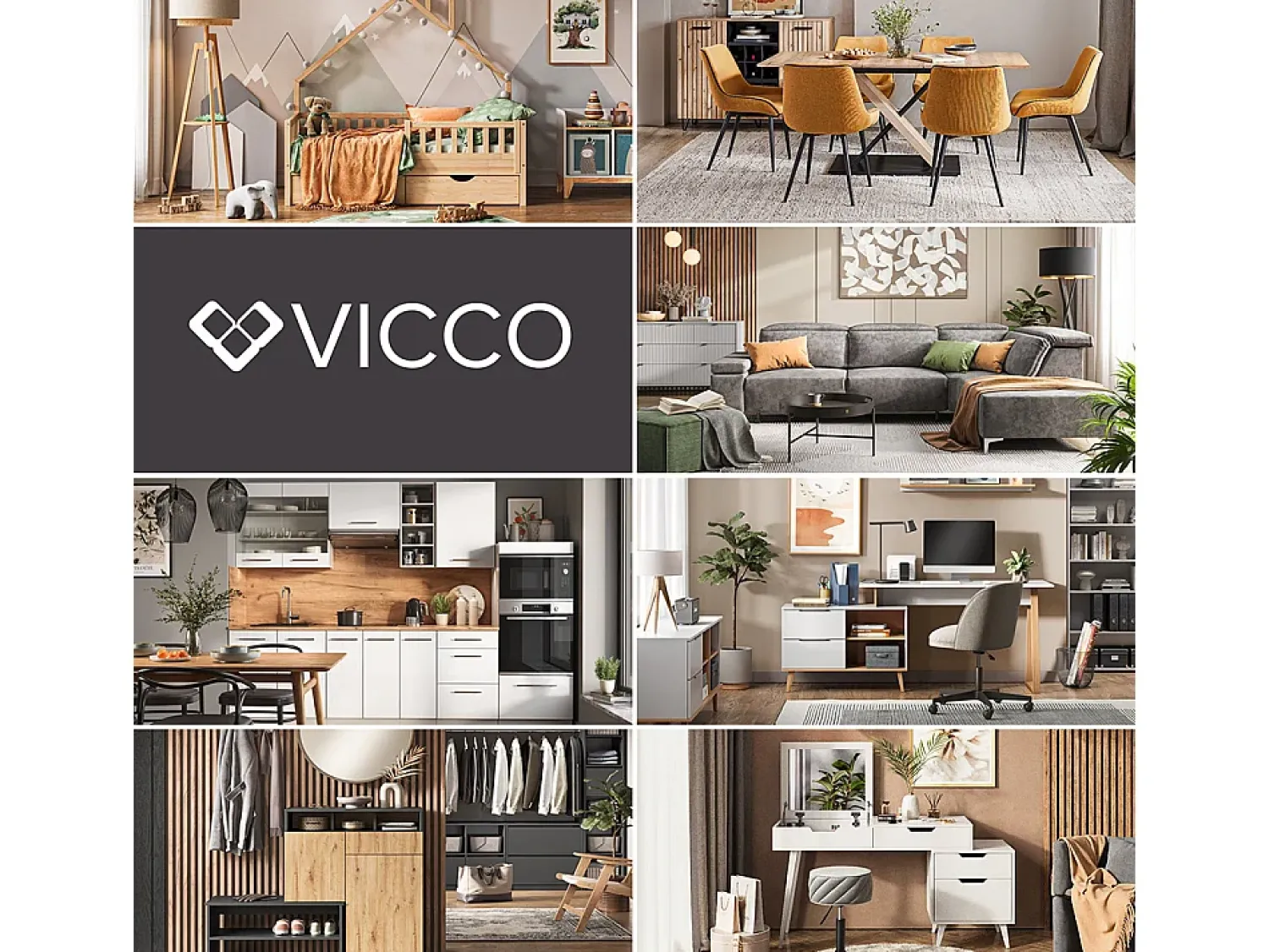Vicco Lowboard antracite/sonoma 60x40x50 wido Cinza antracite