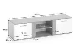 Discount Vicco Lowboard betão 155x40x41 novelli Cinzento claro